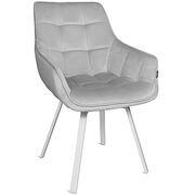 Купить Кресло  EMILE белый металл/ бархат серый в Симферополе, Крыму