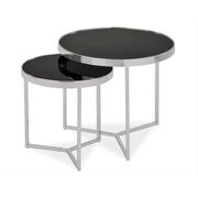 Купить Комплект Signal DELIA II (2 стола журнальных) черный/хром в Симферополе, Крыму