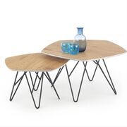 Купить Комплект Halmar ZERO 2 стола журнальных (дуб золотой/белый/черный) в Симферополе, Крыму