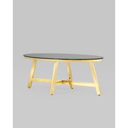 Купить Журнальный стол 100*50 АЛЬБА золото стекло черное в Симферополе, Крыму