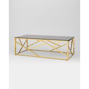 Купить Журнальный стол 120*60 АРТ ДЕКО стекло smoke сталь золото в Симферополе, Крыму