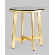 Купить Журнальный стол 50*50 АЛЬБА золото стекло черное в Симферополе, Крыму